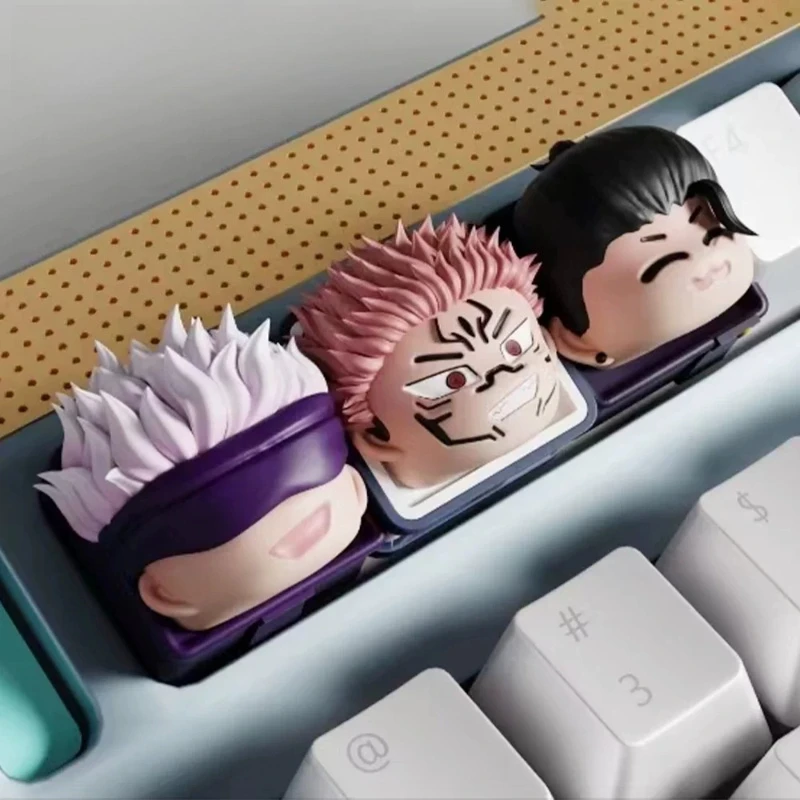 New Jujutsu Kaisen Anime Figure Gojo Satoru Geto Suguru Personalized Creativity Single Resin Cute Keycaps Mechanical Keyboard