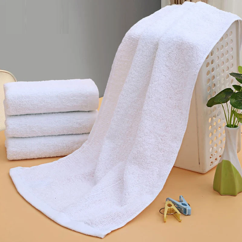 Biały miękki bawełniany ręcznik do twarzy Hotelowy ręcznik kąpielowy Ściereczki do mycia ręczników Przenośny wielofunkcyjny ręcznik do czyszczenia
