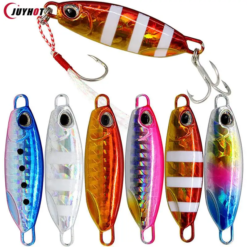 Metal Jig Spoon Fishing Lure 3D Eyes Artificial Bait Shore Slow Jigging Bass Fishing Tackle 10g 15g 20g 25g 30g 40g 60g