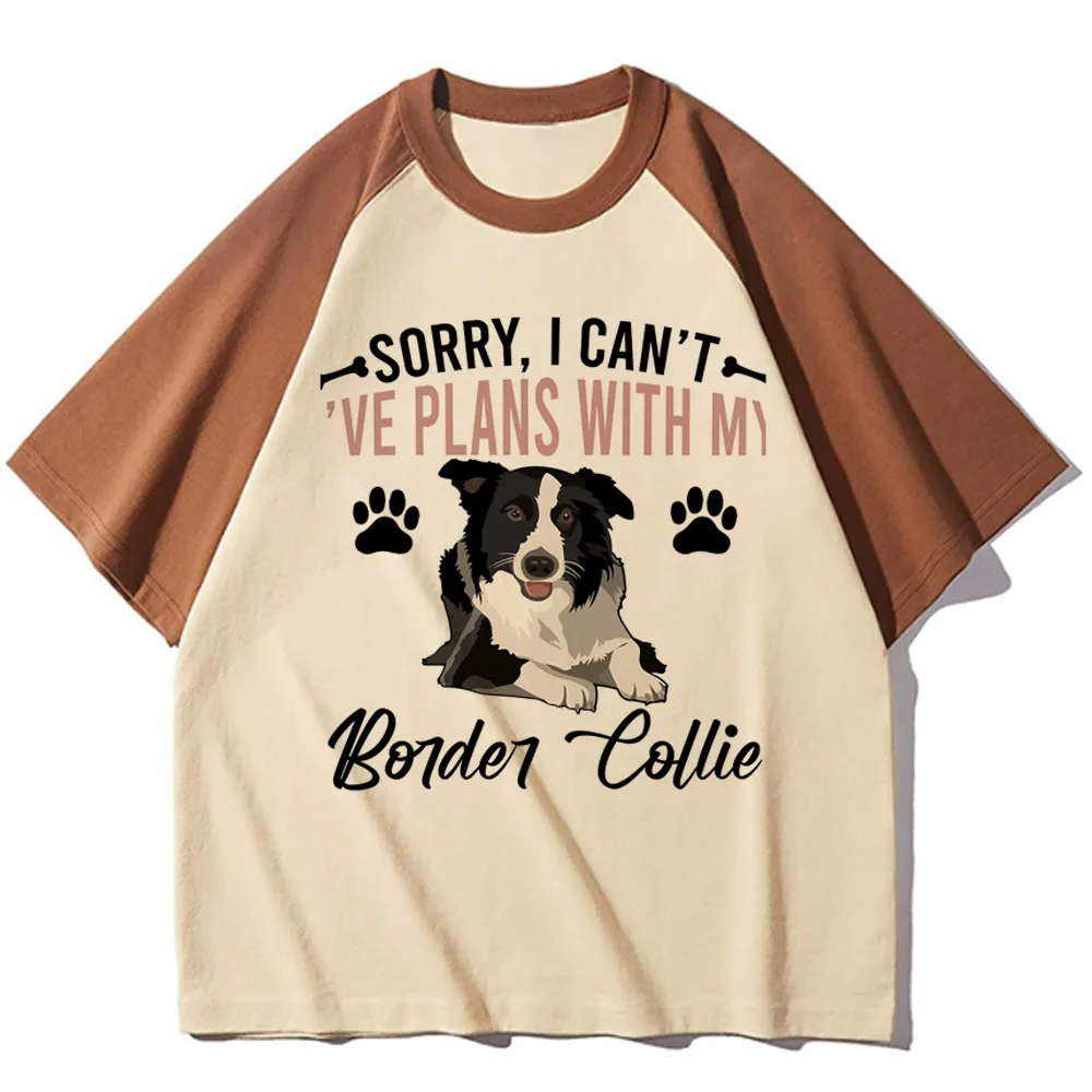 Border Collie t shirt women youthful tshirt girl streetwear clothes