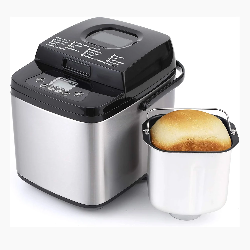 19 In 1 Programs Fully Automatic Multifunctional 1.5LB Bread Maker Stainless Steel Bread Maker Machine