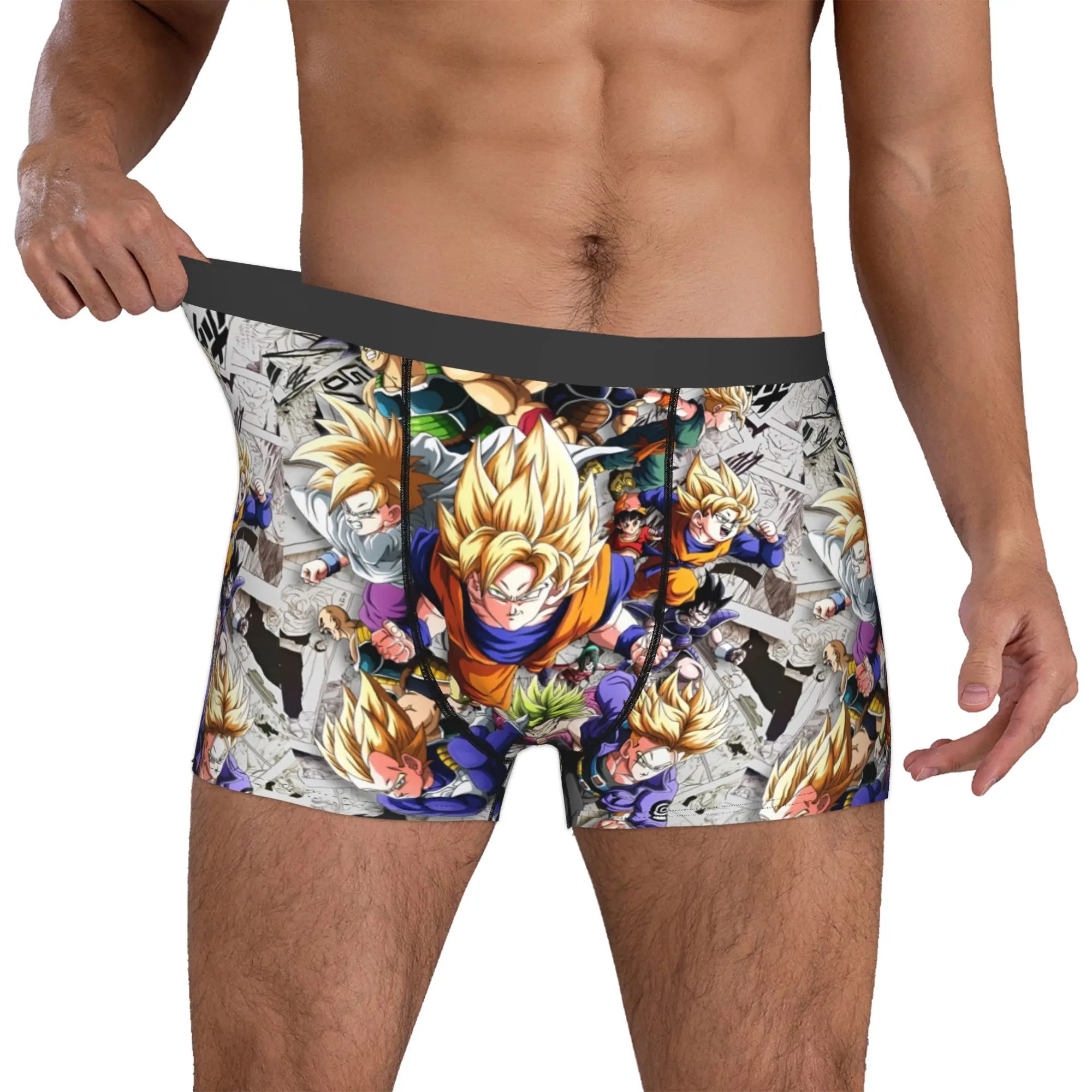 

Custom DBZ Goku Japan Comic Underwear Male Printed DBZ Anime Boxer Briefs Shorts Panties Soft Underpants