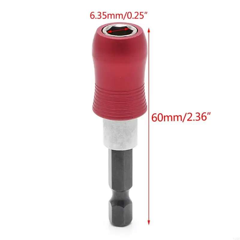 

Y55E 1 Pc 60mm 1/4 Inch Shank Quick Release Screwdriver Bit Holder Extension Bar