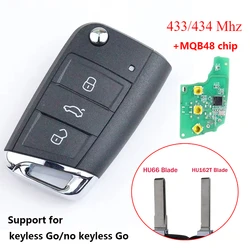 Car Fob Remote Key 433MHz MQB48 Chip for Skoda Octavia A7 for Volkswagen Seat Golf 7 MK7 Vw Tiguan Touran Polo 5G6959752AB/BB