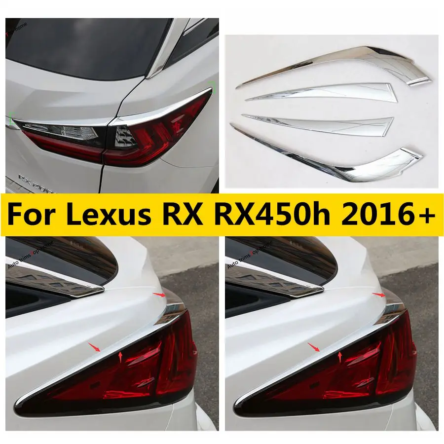 

Chrome Rear Tail Trunk Lights Lamps Eyebrow Decoration Stripes Cover Trim Fit For Lexus RX RX450h 2016 - 2021 Accessories