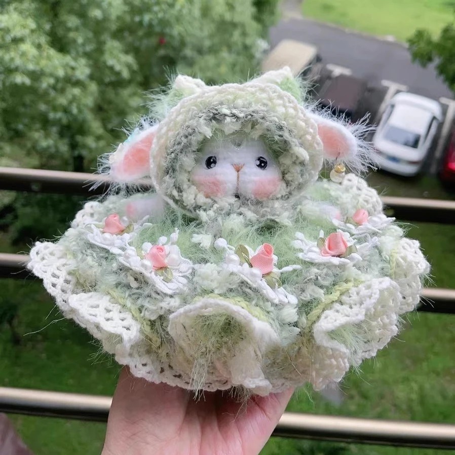 

Нежные милые куклы-кролики ручной работы на заказ, подвеска-орнамент, милая кукла-кролик с длинными ушами, плюшевая модель, подарок на день рождения