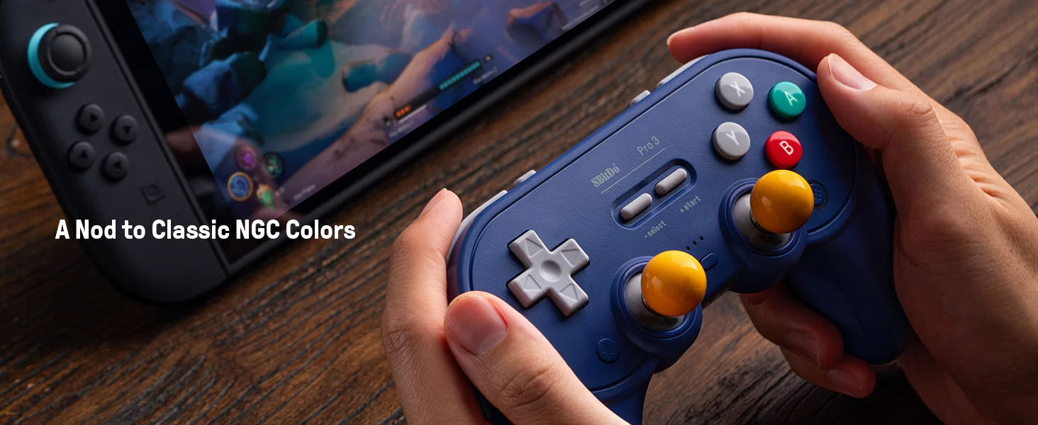 8BitDo Pro 3 Wireless Gamepad, Bluetooth-Gamecontroller mit TMR-Joysticks für NS Nintendo Switch 2, PC Windows, ANDROID, iOS – Detail 17