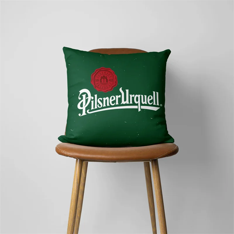 Capa de almofada Pilsner Urquell, presente decorativo para casa, sofá, carro, almofadas super macias, capa de almofada quadrada, capa de almofada para cadeira 526