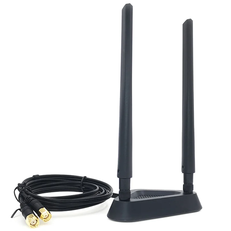 

ABUN-3X 2.4G/5G Dual Frequency Extension Cable Antenna Router Wireless Network Card 8Db Sma Antenna Magnetic Suction Base