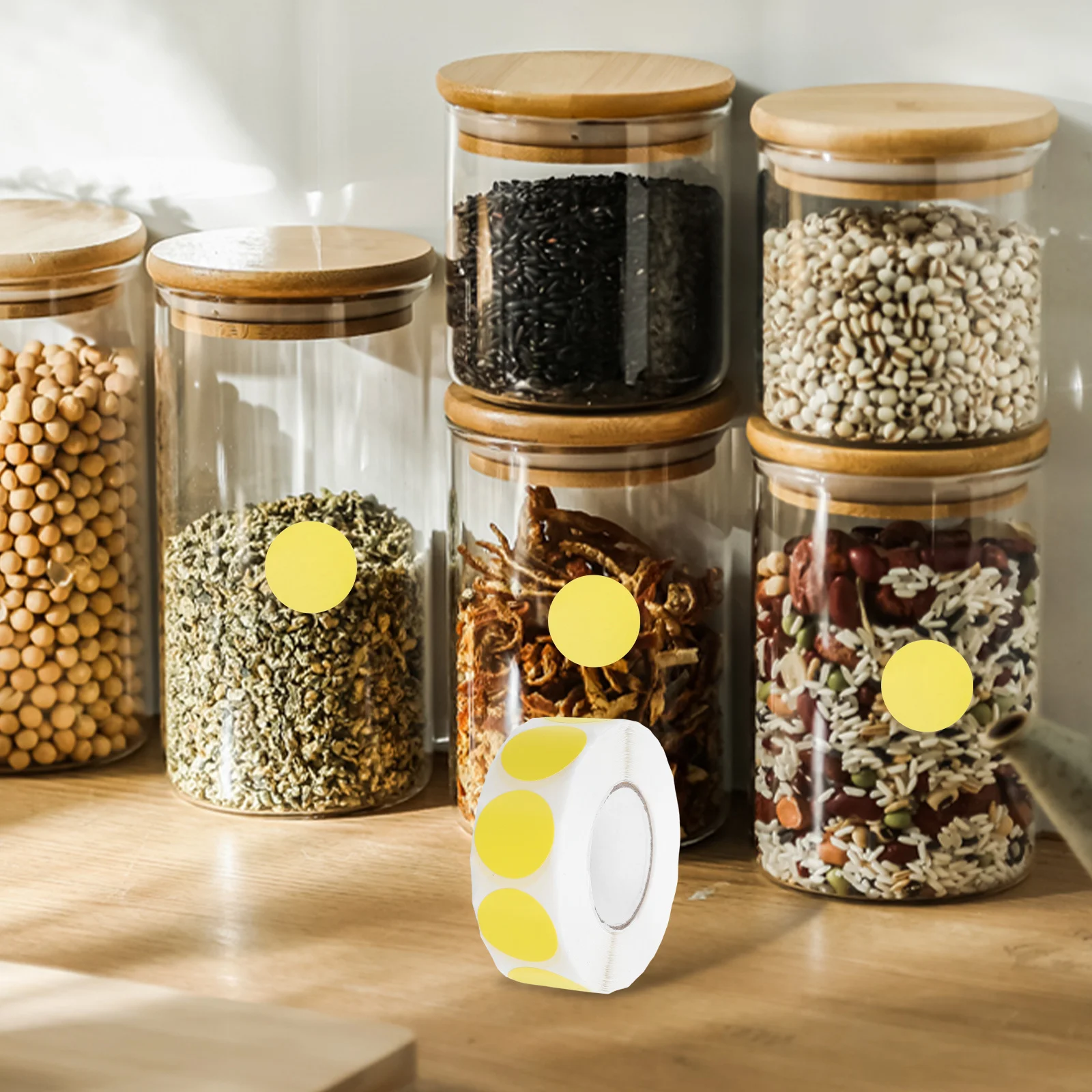 2 Rolls 2.5 Cm Blank Round Stickers Self Adhesive Glossy Paper Labels For Color Coding Packing Moving Crafts Office Warehouse