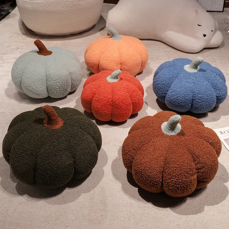 Colgante de felpa de calabaza de Halloween nórdico Kawaii para niños, muñeco de peluche de planta suave, almohada decorativa para vacaciones, 10cm