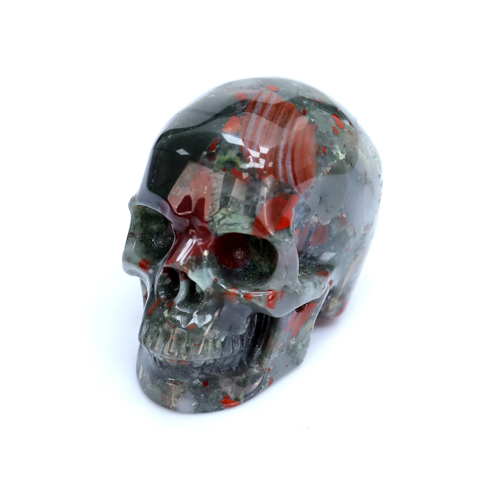 Natural African Bloodstone Crystal Skull for Collectors and Educational Purposes and for Home Display  Gifts Other Celebrations