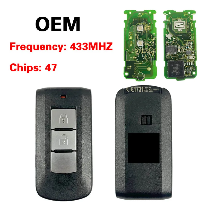 CN011011 For Mitsubishi L200, Montero 2015+ Pajero Sport year 2017 +Smart Key, 2Buttons, GHR-M004(shell) GHR-M003(board) HITAG3