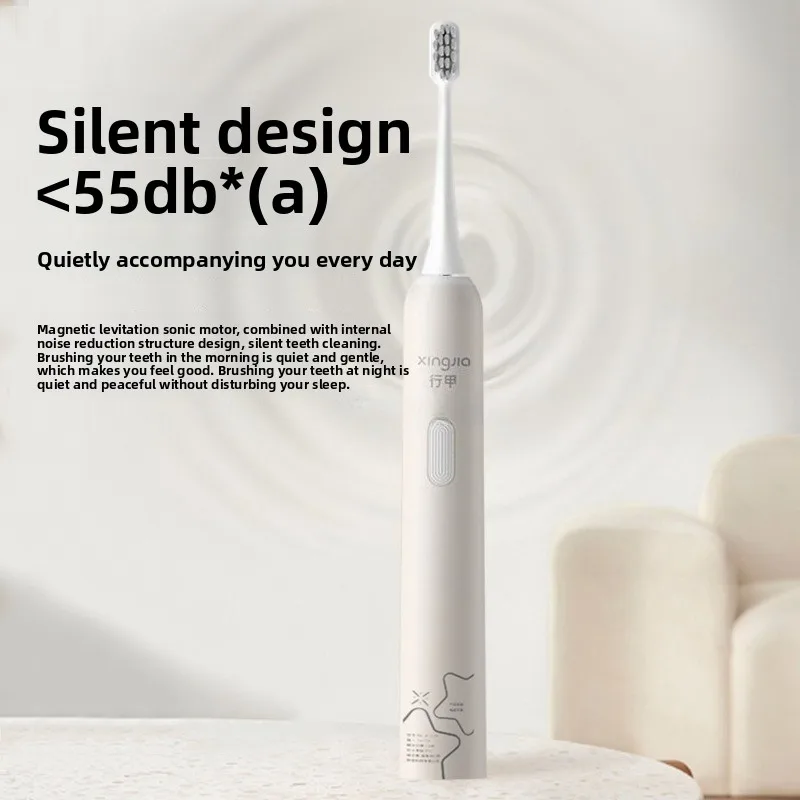 

Electric Toothbrush Household Rechargeable Smart Waterproof Couple Set Beige Light Pink Plug-in Model Better Care for Your Teeth