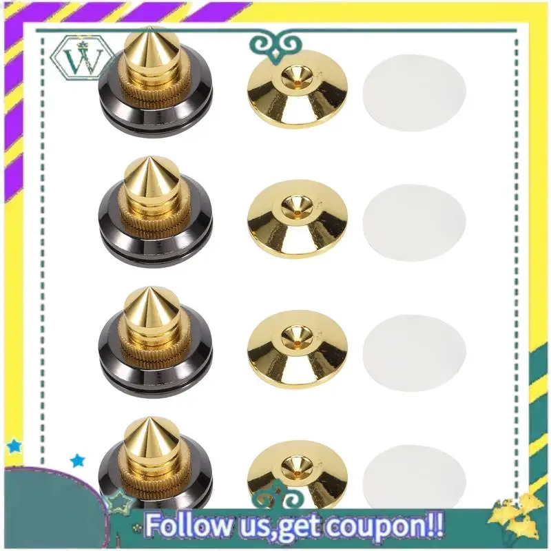 

Набор золотых шипов A28Q-4 для колонок с дисковыми опорами, изоляционные шипы для стойки, профессиональные аксессуары для акустики