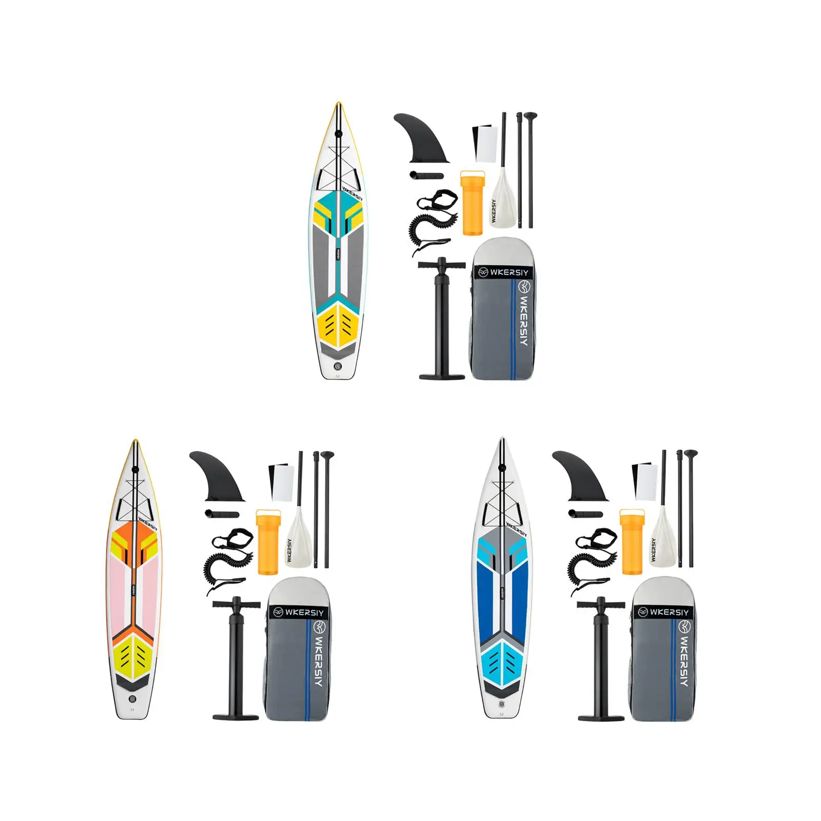 Inflatable vertical paddle board Surfboard Water Sports Kayak Surfing Set with Paddle Board Foot Rope Inflator and Backpack