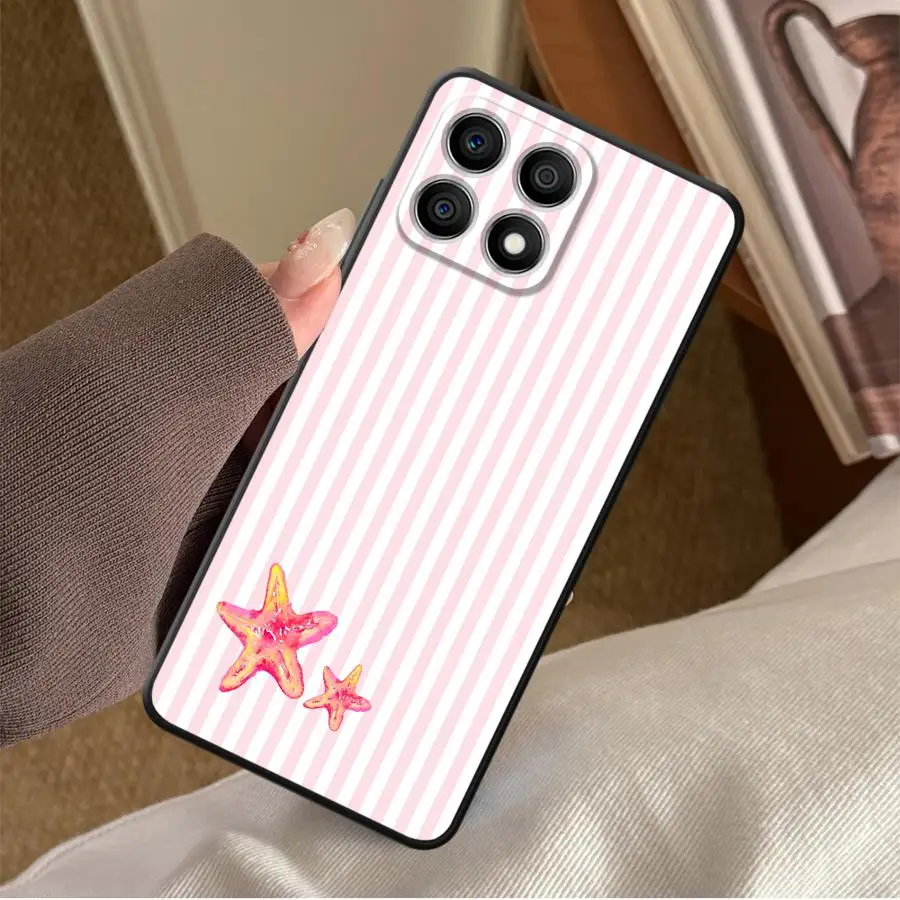 Coque pour Honor X7 90 Magic5Lite 200 400 Lite X6 X8 70 X5b 8X Funda, housse de téléphone X9a, rayures étoile de mer