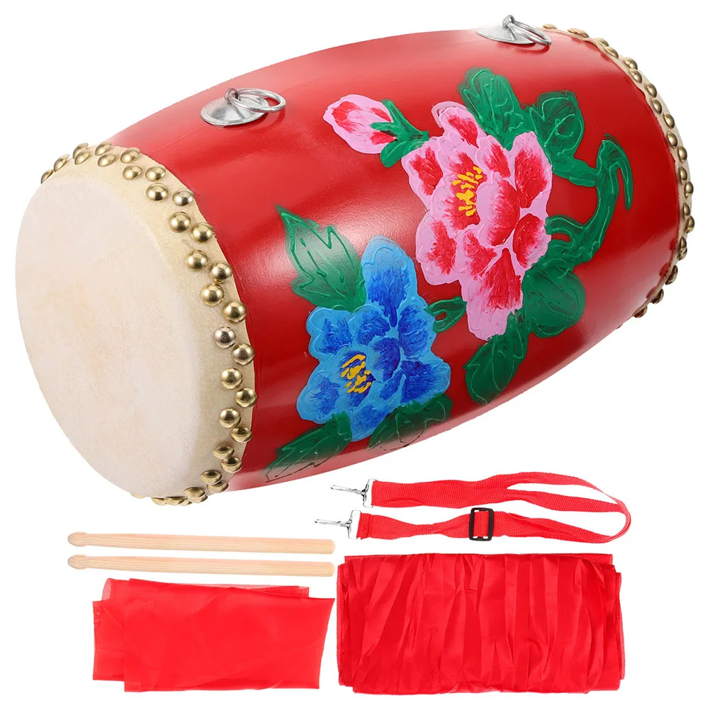 

1 Set Traditional Waist Drum Solid Wood Musical Instrument Percussion Drum for Performance Entertainment Adults