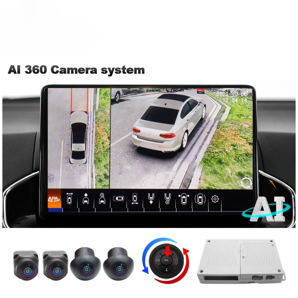 

1080P AHD 4K 3d 360 car camera system DVR AI Surround Bird View System Panoramic reversing aid