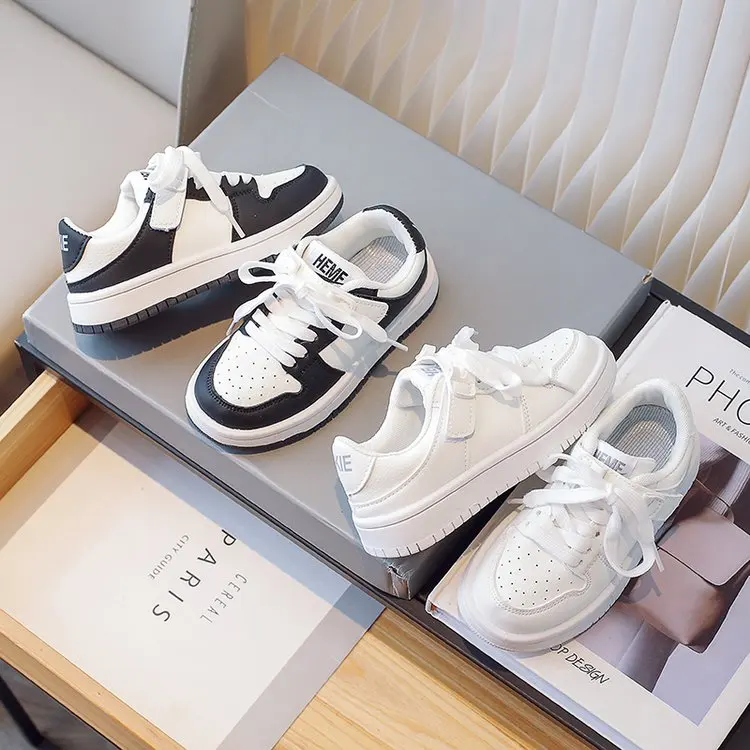 

2025 Spring New Children Casual Shoe for Girls Boys Fashion Korean Style Soft Anti-slippery Versatile Student Little White Shoes