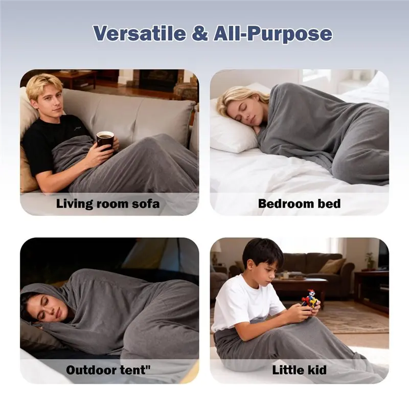 ABUN Wearable Sleeping Bag for Adults, Portable Cozy Wrap, Breathable Sleep Sack, for Travel, Home, Camping, Relaxation,