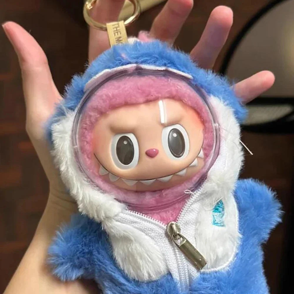 جديد أفخم Labubu قناع واقٍ شفاف الدائمة الغطاء الواقي الغبار الاكريليك واقية قذيفة لعبة DIY الملحقات