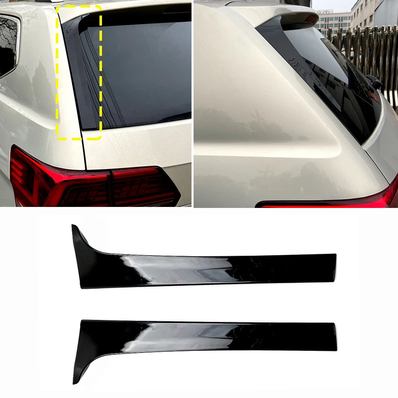 

For Volkswagen VW Teramont Atlas Gloss Black Car Rear Window Side Spoiler Spoilers Windshield Canards Splitter Auto 2017-2019