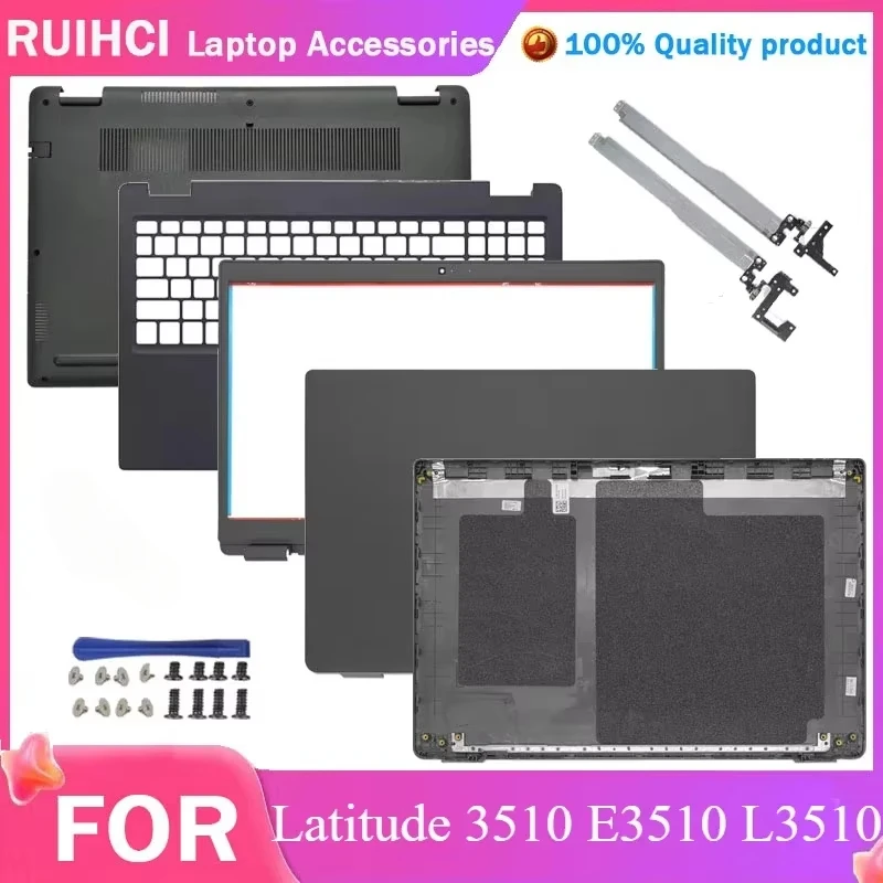 

NEW Laptop Top Case For Dell Latitude 3510 E3510 L3510 LCD Back Cover Front Bezel Hinges Palmrest Lower Bottom Case 08XVW9