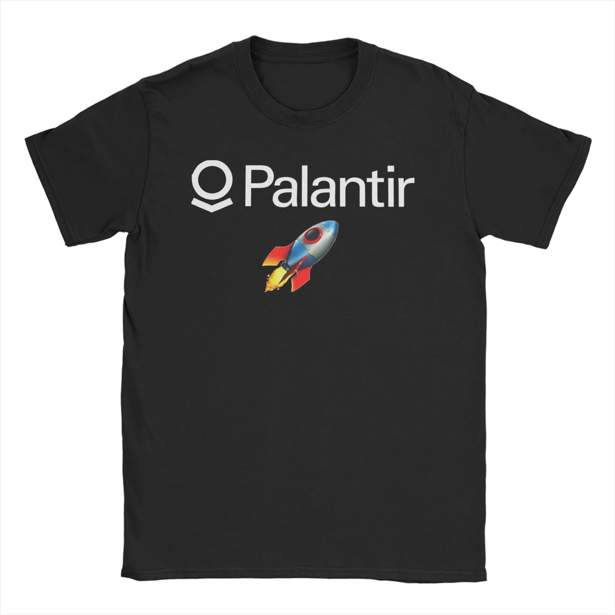 Palantir $PLTR إلى القمر! تي شيرت للرجال والنساء من القطن المجنون بياقة دائرية وأكمام قصيرة تي شيرت هدية فكرة علوية