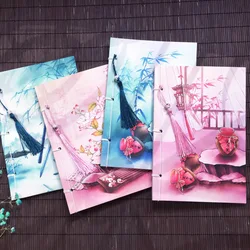 Tassel Vintage Kraft Blank Paper Notebook Diary Planner Chinese Style Notepad for Calligraphy  Stationery Promotion Gift