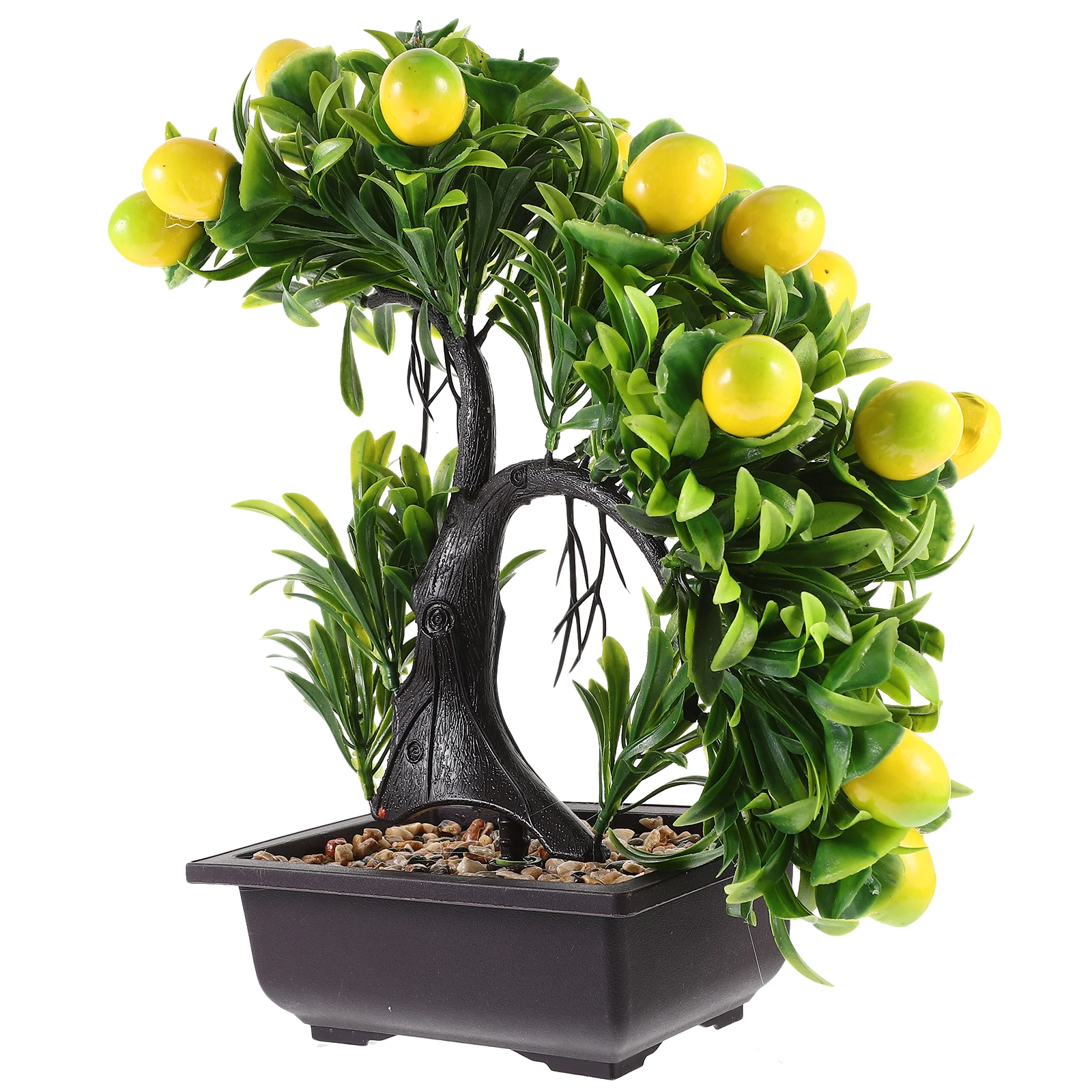 

Artificial Plants Home Decor Small Plastic Green Bonsai Tabletop Potted Plant Model Fake Bonsai Ornament