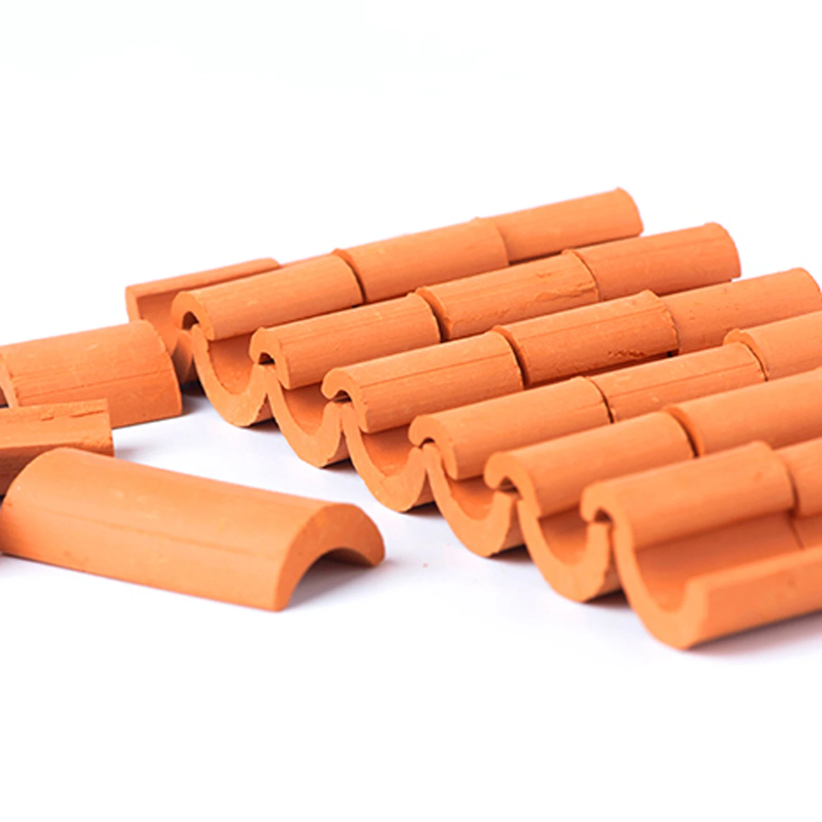 

80Pcs Miniature Roof Tiles Models DIY Fake Roof Tiles Micro Landscape Decoration