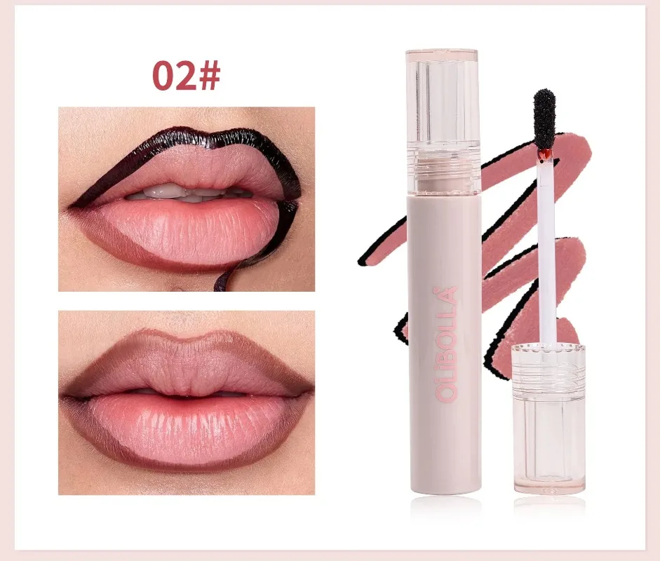 Abziehbarer Lippenstift: Langanhaltender, wasserfester, pink-roter Lippenkontur-Tint, transferfest, nicht abfärbend, für volle Lippen – Lipgloss-Make-up – Detail 11