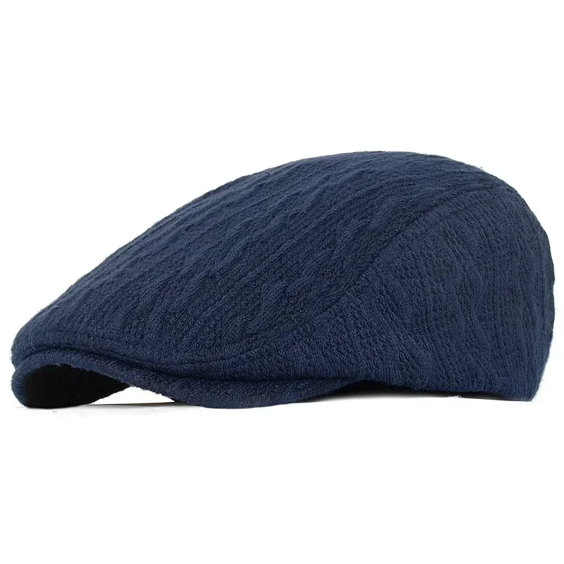 

Solid Leisure Wool Warmer Knitted Unisex Hat with Buckle for Men and Women, Autumn-Winter