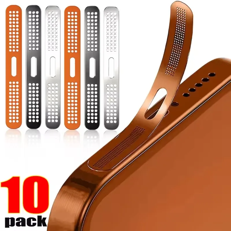 1-10 Stücke Metall Staubdicht Net Aufkleber Für iPhone 17 Pro Max 17 Pro Hörer Loch Anti-staub Mesh Protector selbstklebende Metall Abdeckung