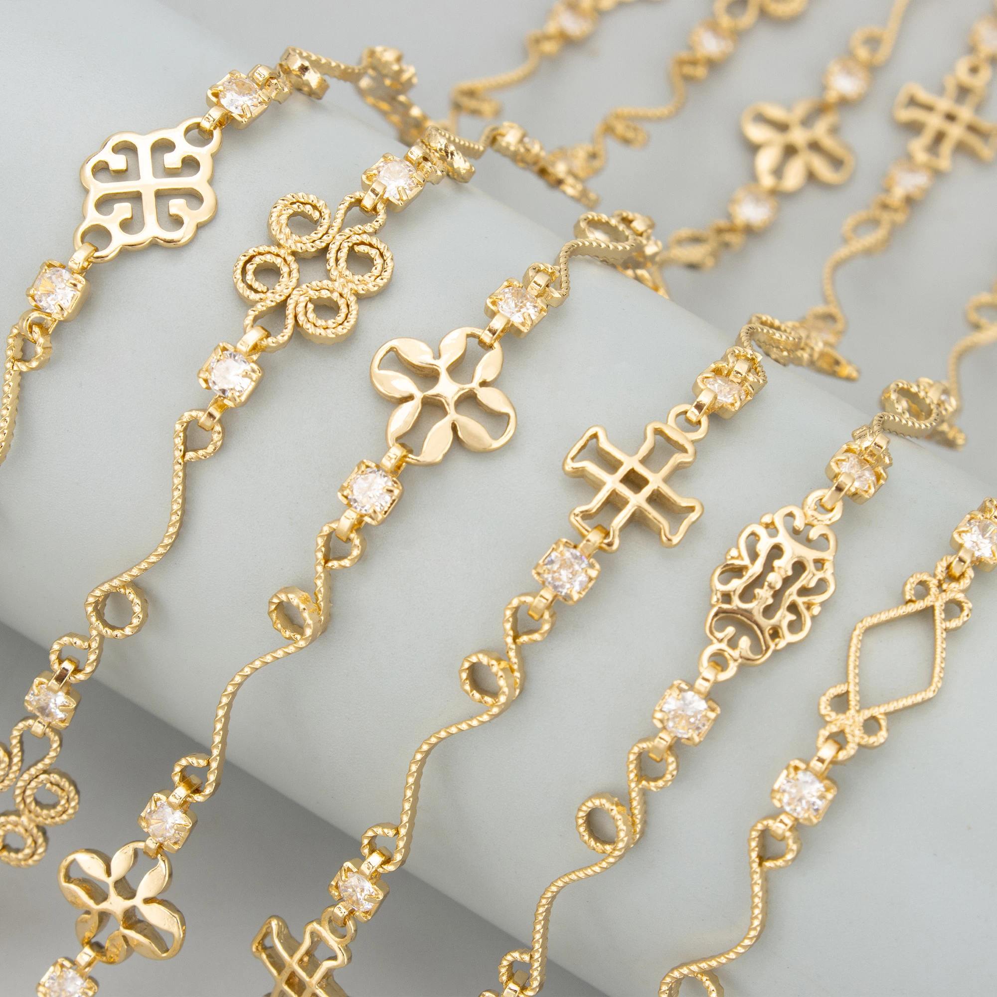 

GUFEATHER,50cm/lot,C450,Hand Made Chain,18k Gold Rhodium Plated,Zircons,diy Jewelry Accessories,diy Bracelet Necklace Making