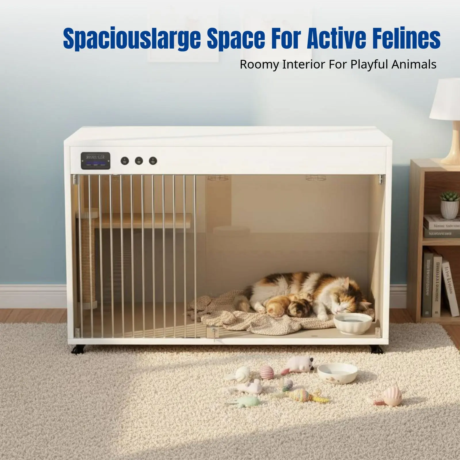 

Роскошный вольер для кошек, деревянный домик для кошек, просторная вилла для беременных кошек с регулируемой температурой, настраиваемый домик для питомцев