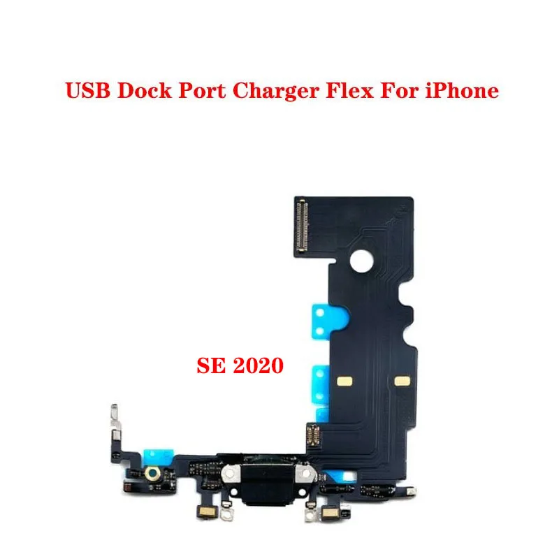 USB Charging Port Dock Connector Flex For iPhone SE2 SE2020 With Mic Repair Part