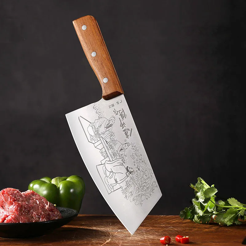

Professional Stainless Steel Butcher Knife Household Kitchen Knife Cooking Knife Slicing Vegetable Meat Knife Cleaver Chef Knife
