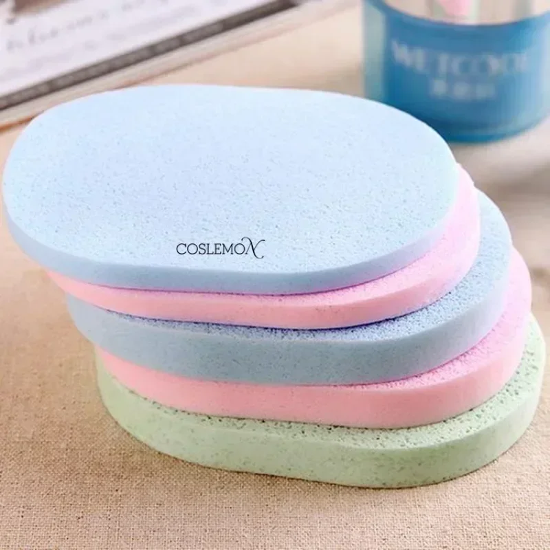 1/3pcs Facial Cleaning Sponge Face Wash Makeup Puff Natural Clean Face Cotton Makeup Remover Cellulose Compress Cosmetic Puff