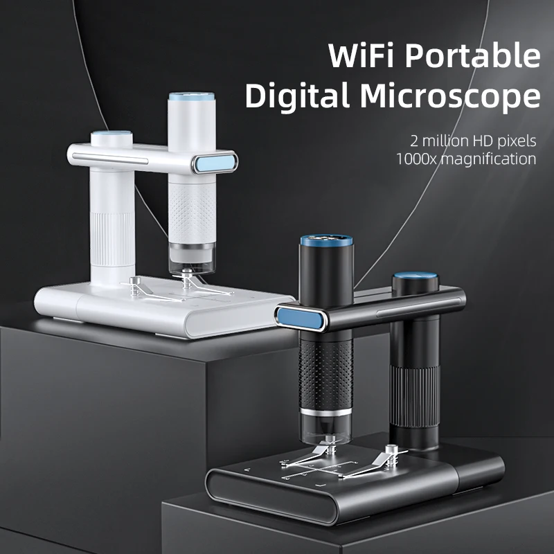 2022 New Model 320 1000x Digital WIFI Microscope Endoscope Camera USB Microscopio Magnifier 8 LED