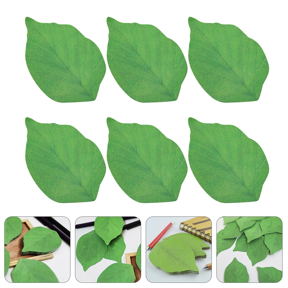 

Leaf Notepads Self-Stick Notes Green Memo Pads Office Supplies Paper Stickers Bookmark Notice Notepads Study Work Easy Peel