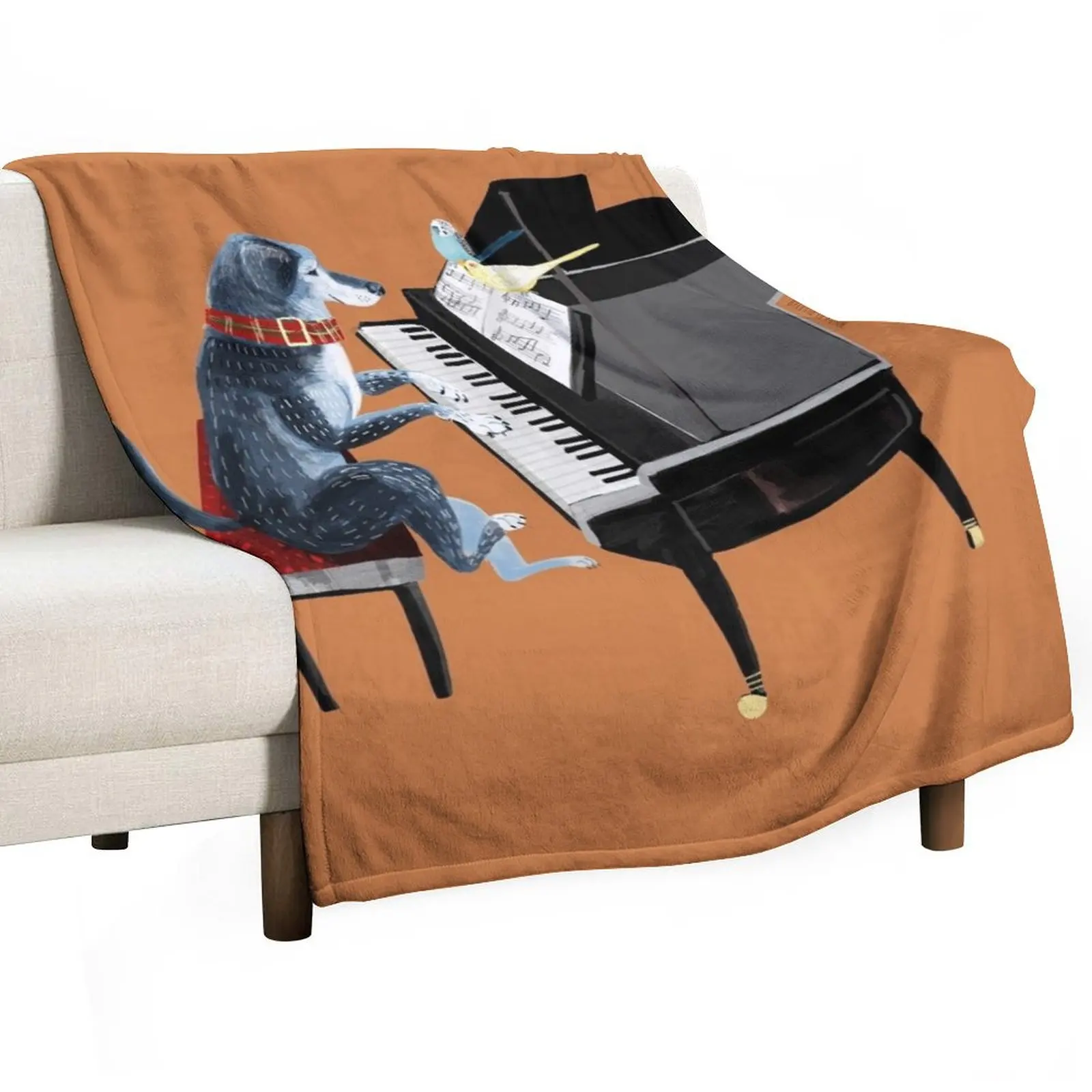 Piano lesson with Angel Throw Blanket Luxury St warm winter warm for winter Blankets