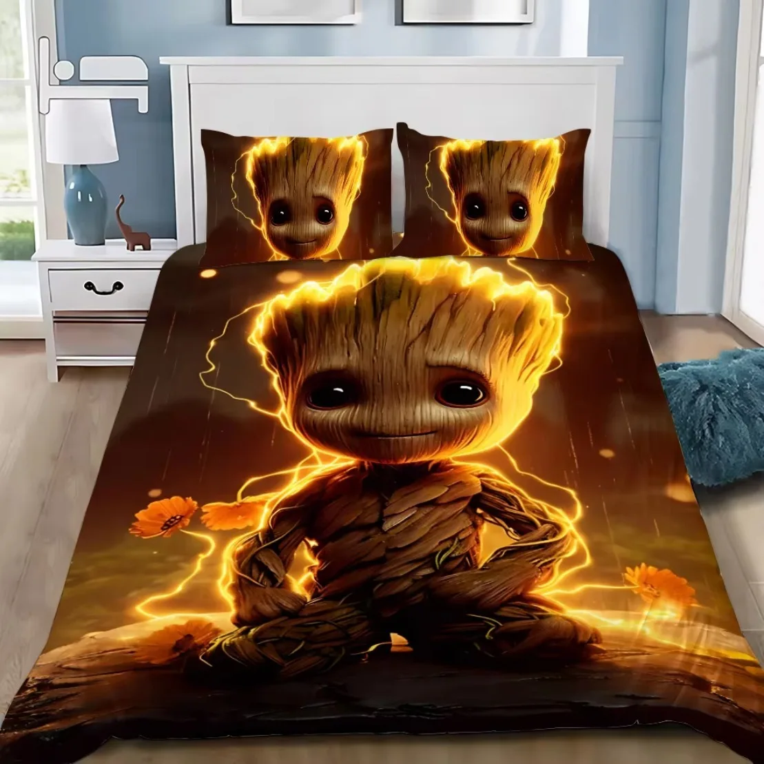 3D Quilt Cover Y-Yoda Bedding Set,S-Stars Wars Duvet Cover Pillowcase Queen King Quilt Cover suitable for children and adults