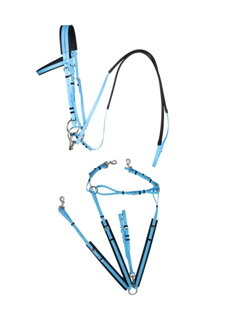 Shule Reins Saddle Harness Endurance Racing Horse Alloy Accessories Chest Strap Bow Leather
