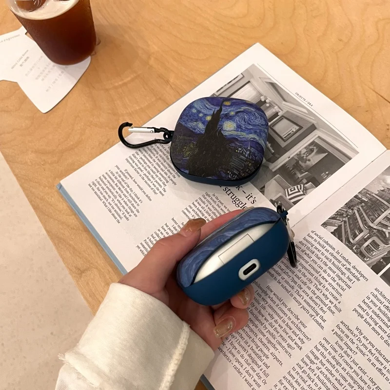 Для Shokz OpenFit 2 + T921 Чехол Starry Sky Sea Wave Для Shokz OpenFit 2 + (T921) Силиконовый мягкий чехол Защитный чехол с крючками