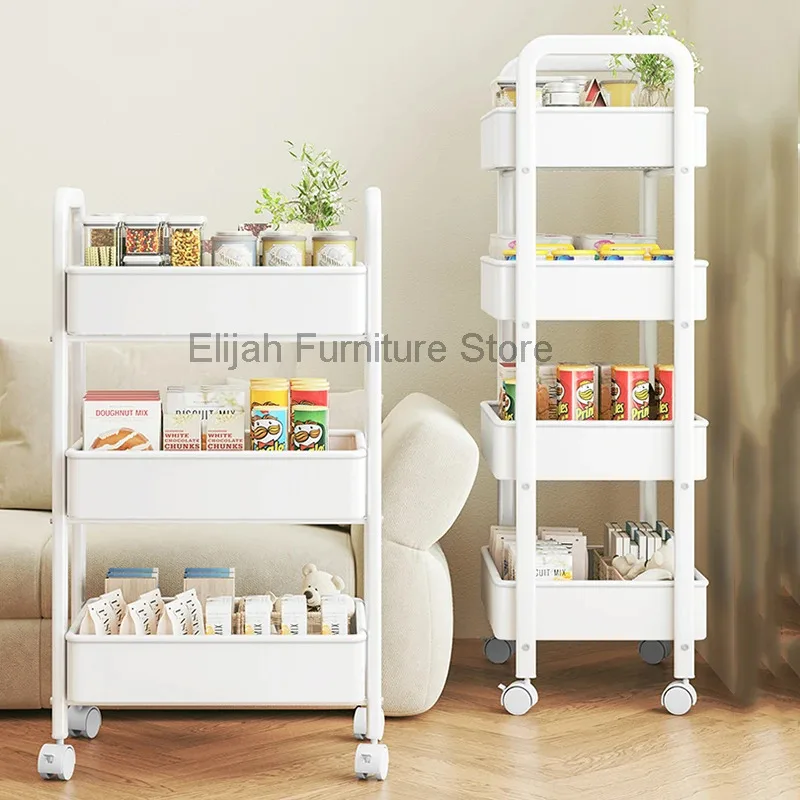 Storage Rack Kitchen Floor To Ceiling Bedroom Multi-level Mobile Trolley Bathroom Storage Rack For Storage Salon Furniture