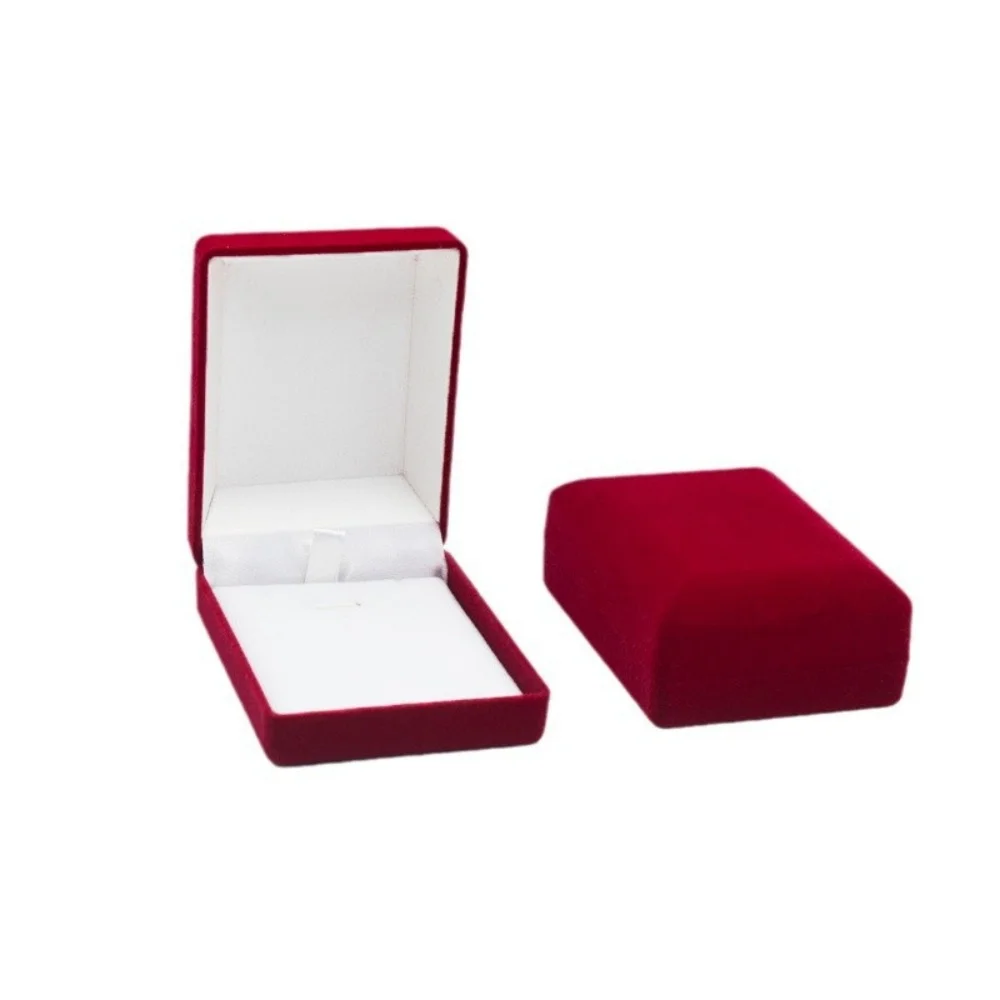 

Square Velvet Necklace Box Pendant Display Gift Boxes Jewellery Packaging Storage Case Necklace Holder for Women Valentine's Day