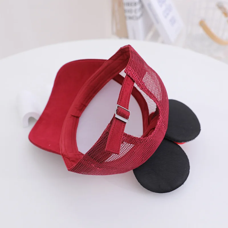 New Cartoon Mouse Ears Bow Baseball Hat Adjustable Cute Breathable Mesh Hip Hop Hat Summer Sun Caps Toys for Women Girls Gifts