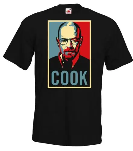 Youth Designz Herren T-Shirt COOK Print Logo Bad Walter Breaking White Spruch